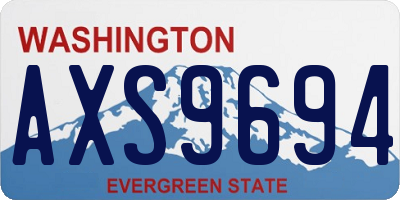 WA license plate AXS9694