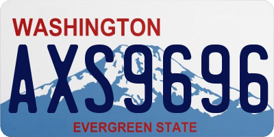 WA license plate AXS9696