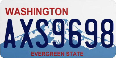 WA license plate AXS9698