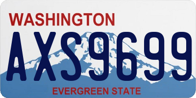 WA license plate AXS9699