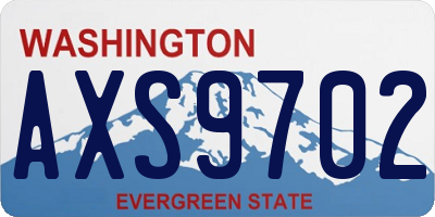 WA license plate AXS9702