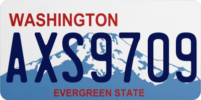 WA license plate AXS9709