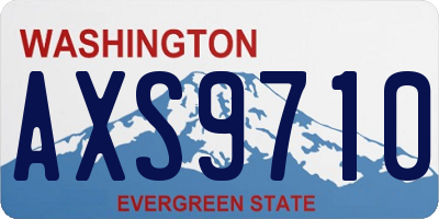 WA license plate AXS9710
