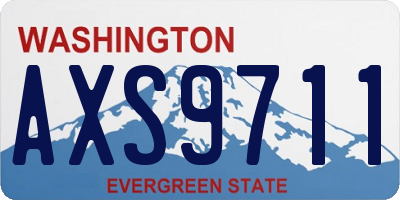 WA license plate AXS9711