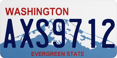 WA license plate AXS9712