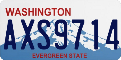 WA license plate AXS9714