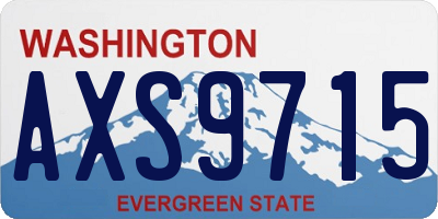 WA license plate AXS9715