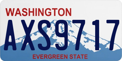 WA license plate AXS9717