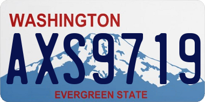 WA license plate AXS9719