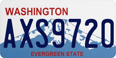 WA license plate AXS9720