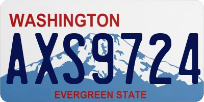 WA license plate AXS9724