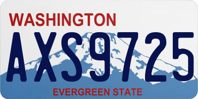 WA license plate AXS9725