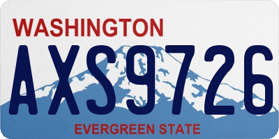 WA license plate AXS9726