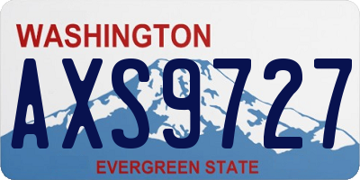 WA license plate AXS9727