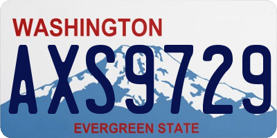 WA license plate AXS9729