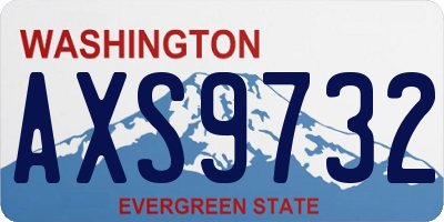 WA license plate AXS9732