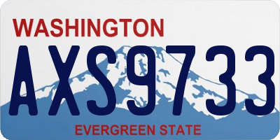 WA license plate AXS9733