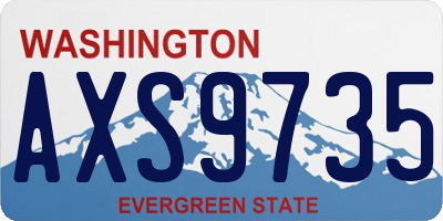 WA license plate AXS9735