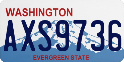 WA license plate AXS9736