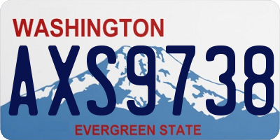 WA license plate AXS9738