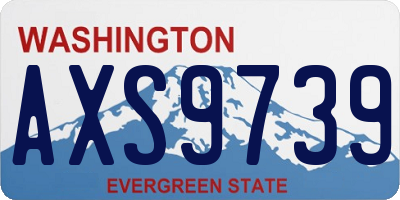 WA license plate AXS9739