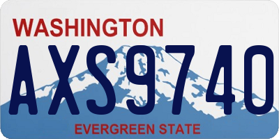 WA license plate AXS9740
