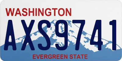 WA license plate AXS9741