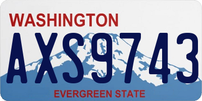 WA license plate AXS9743