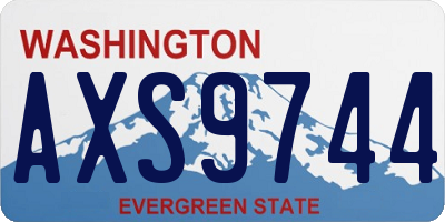 WA license plate AXS9744