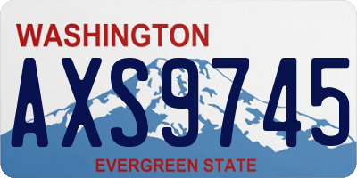 WA license plate AXS9745