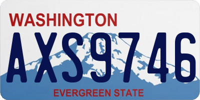 WA license plate AXS9746