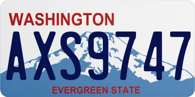 WA license plate AXS9747