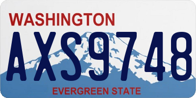 WA license plate AXS9748