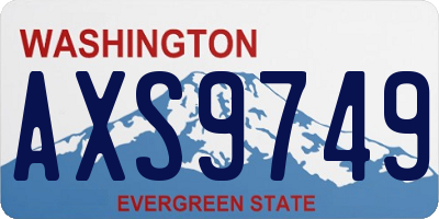 WA license plate AXS9749