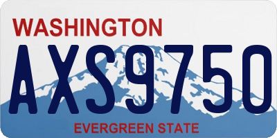 WA license plate AXS9750
