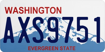 WA license plate AXS9751
