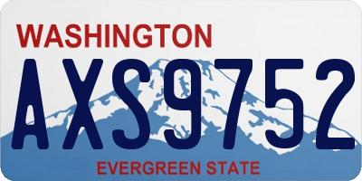 WA license plate AXS9752