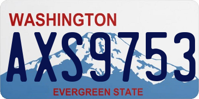 WA license plate AXS9753