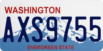 WA license plate AXS9755