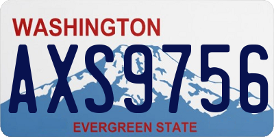 WA license plate AXS9756