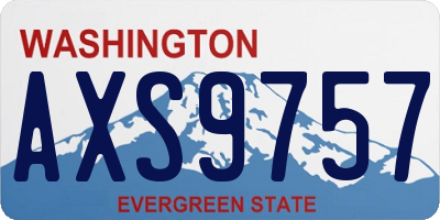 WA license plate AXS9757