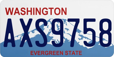 WA license plate AXS9758