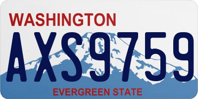 WA license plate AXS9759