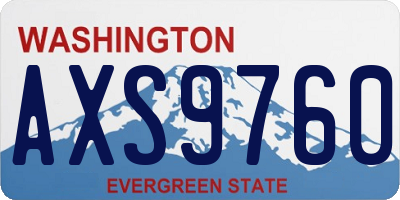 WA license plate AXS9760