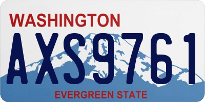 WA license plate AXS9761