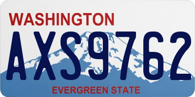 WA license plate AXS9762
