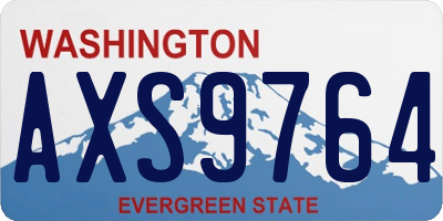 WA license plate AXS9764