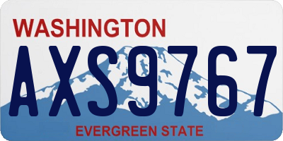 WA license plate AXS9767