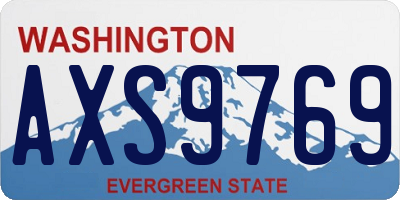 WA license plate AXS9769