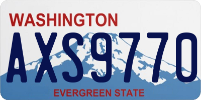 WA license plate AXS9770